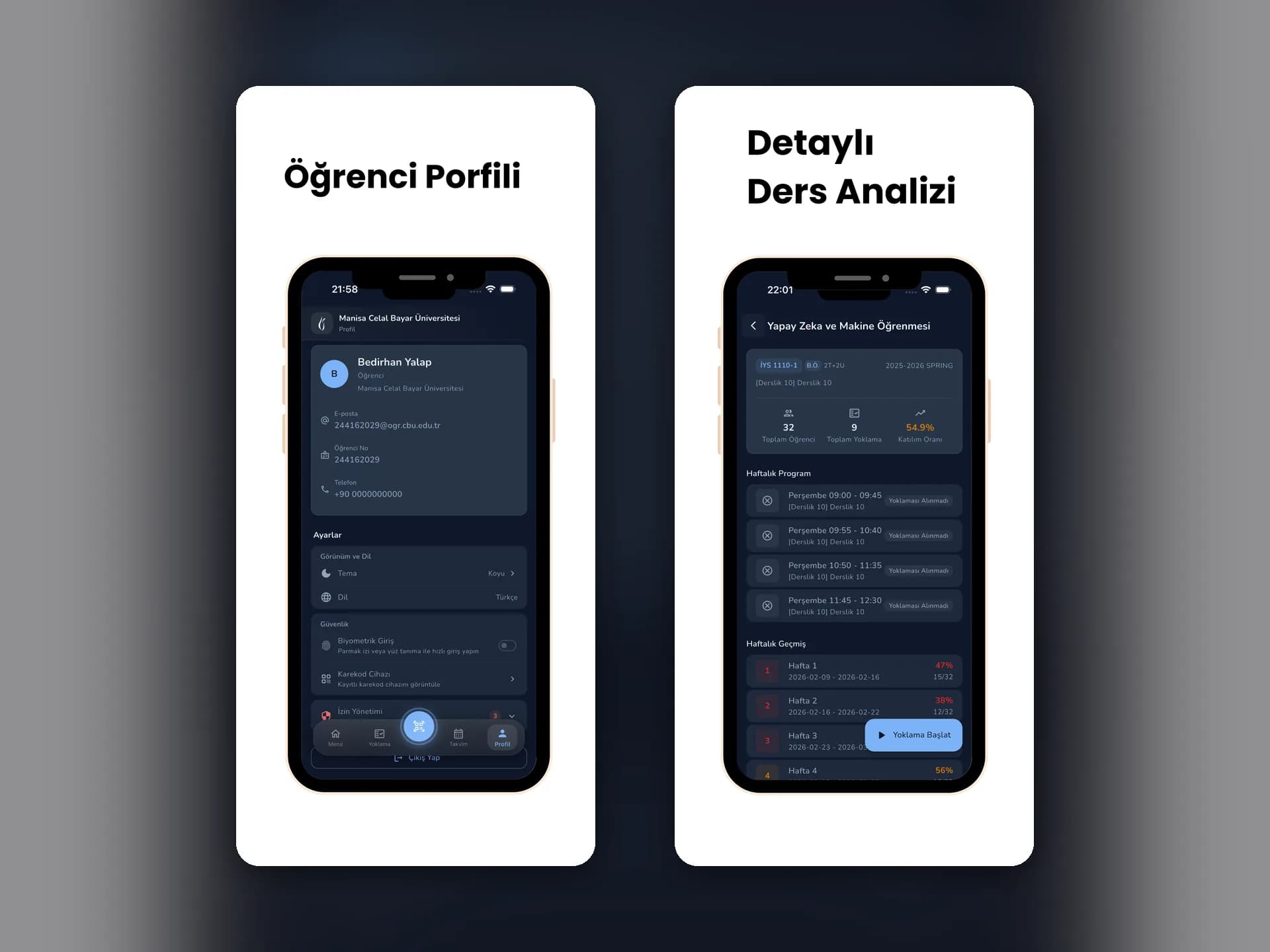Karekod ve benzersiz kodla yoklama - DYS Mobil